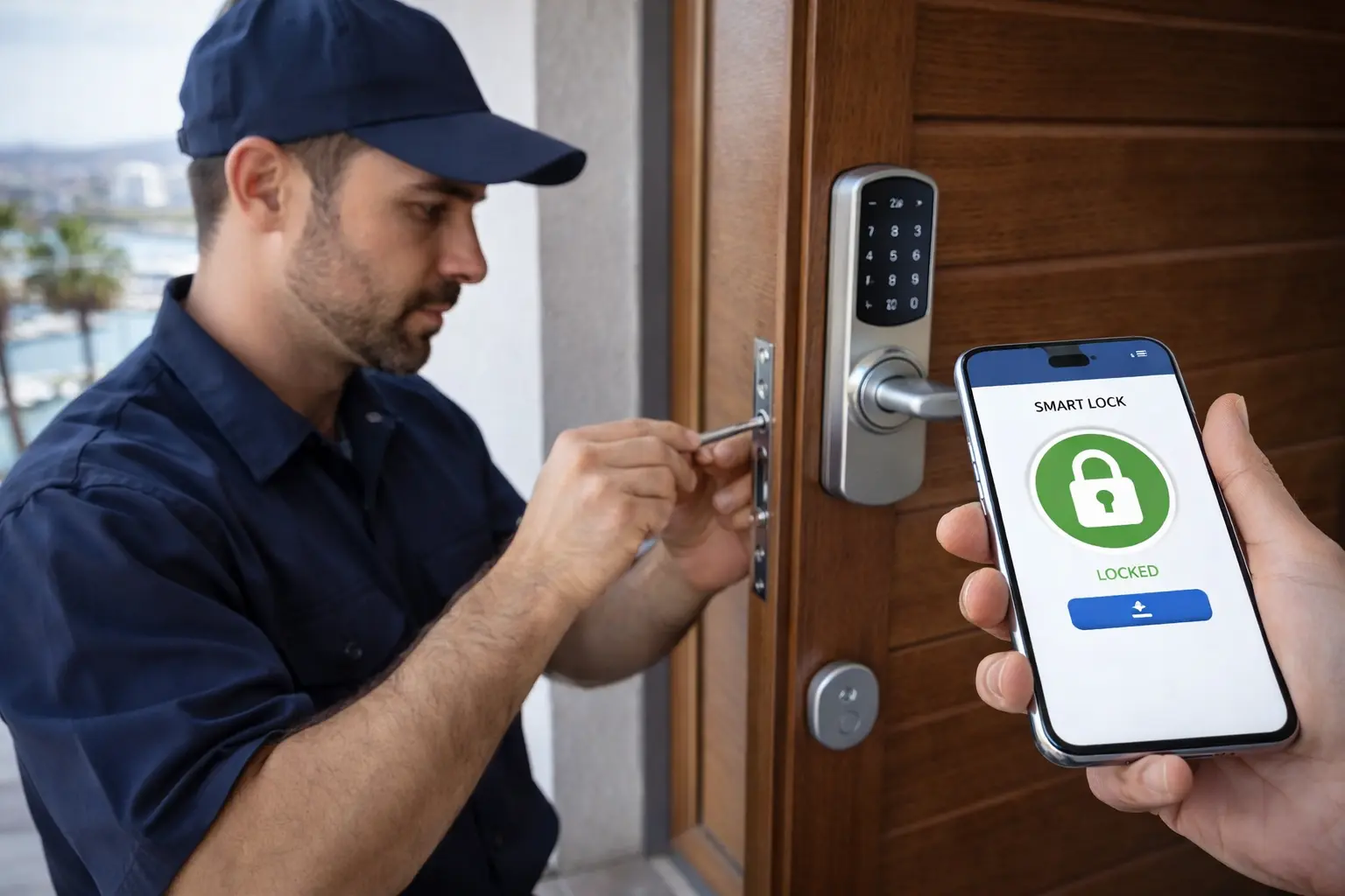 Instalación de cerraduras inteligentes en Málaga con control desde smartphone